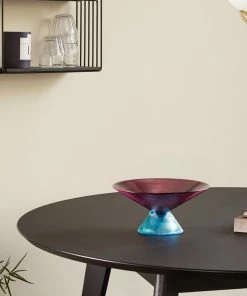 Hubsch Glass Bowl - Blue / Orange