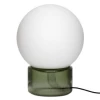 Hubsch Table Lamp, Glass, Opal/Green