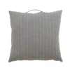 Hubsch Medium Grey Filler Pattern Cushion with Handle