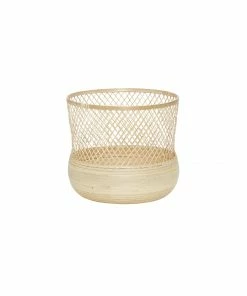 Hubsch Round Bamboo Baskets in Small