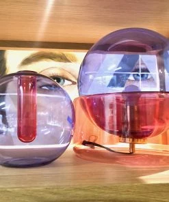 Hubsch Vase Glass Blue Rose