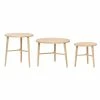 Hubsch Natural Oak Wood Center Anka Auxiliary Table ø50cm