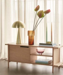 Hubsch Ripple Vase Amber