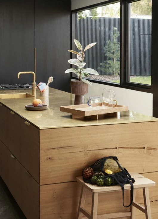 Hubsch Fluted Ceramic Pot in Purple/Brown Medium