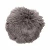 Hubsch Grey Wool Chair Cushion ø38cm