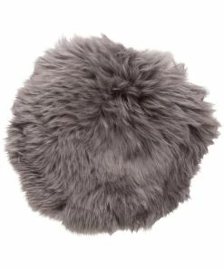 Hubsch Grey Wool Chair Cushion ø38cm