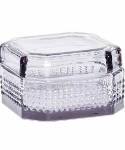 Hubsch Grey Storage jar with lid