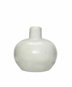 Hubsch White Natural Porcelain Vase