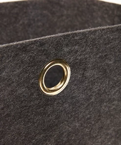 Hubsch Grey Square Felt Basket in Medium