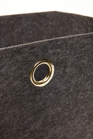 Hubsch Grey Square Felt Basket in Medium