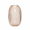 Hubsch Textured Pink Glass Vase