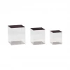 Hubsch Set of 3 Black Acrylic Transparant Box