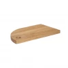 Hubsch Lined Quarter Oval Shape Oak Cutting Board Large Size