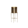 Hubsch Tall Brass Standing Planter