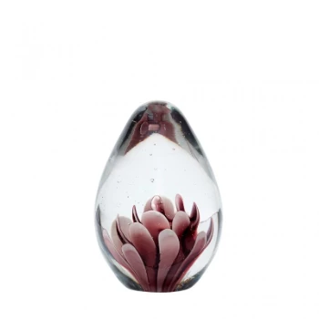 Hubsch Glass Floral Element Paperweight