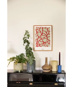 Hubsch Green Split Stoneware Pot Large