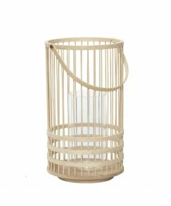 Hubsch Bamboo Outdoor Lantern in Large Size