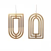 Hubsch Brass Christmas Ornaments Set in Arched Shape(Set of 2)