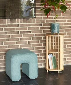 Hubsch Dark Green Ceramic Stand Pot D14