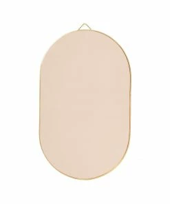 Hubsch Miroir Doré Et Verre Rosé