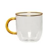Hubsch Clear Glass with Coloured Handle Cup or Mug - 4 Colours