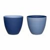 Hubsch Set of Tealight Holder Porcelain Blue