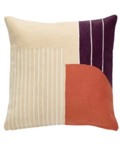 Hubsch Bordeaux Cotton Cushion with Filling 50 x 50cm