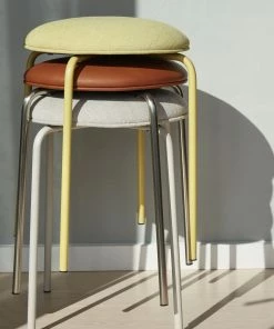 Hubsch Brown & Nickel Stool
