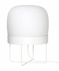 Hubsch Floor lamp metal/glass white