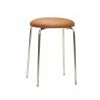 Hubsch Brown & Nickel Stool
