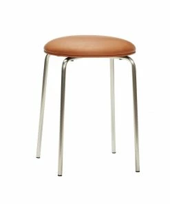 Hubsch Brown & Nickel Stool