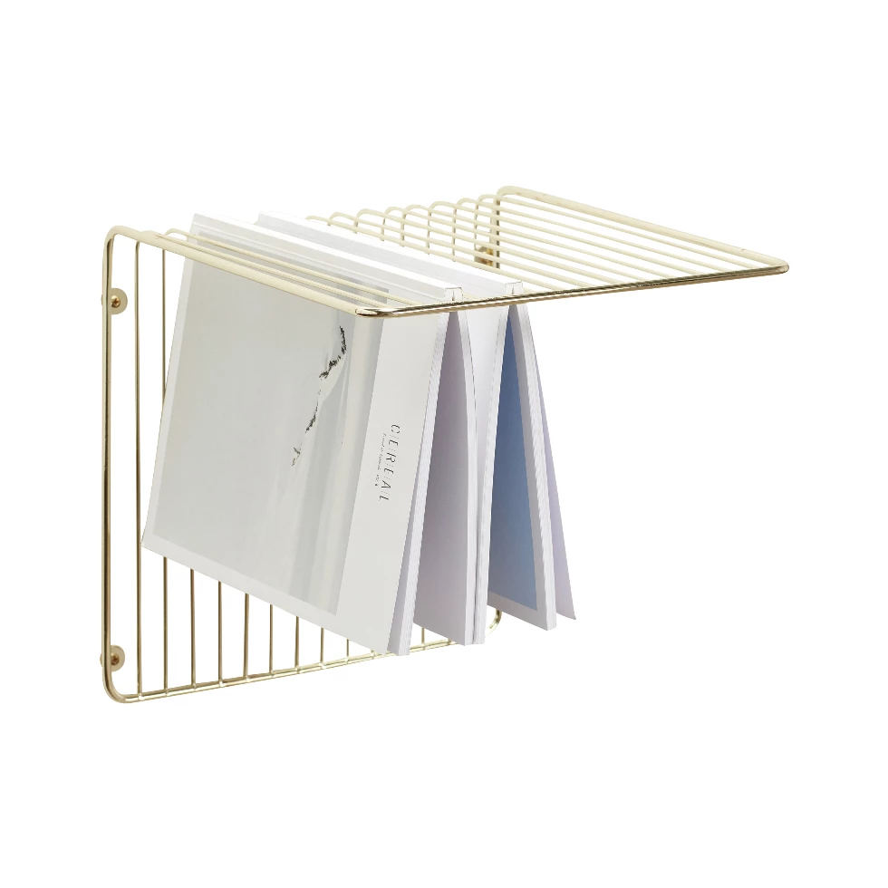 Hubsch Metal Gold Wall Shelf