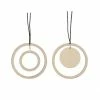 Hubsch Set of 2 Natural Circle Christmas Decoration