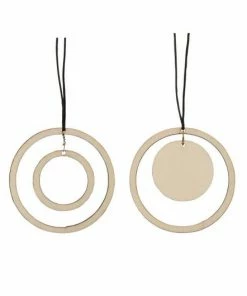 Hubsch Set of 2 Natural Circle Christmas Decoration