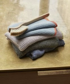 Hubsch Tea Towel Purple/Yellow