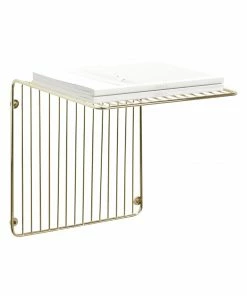 Hubsch Metal Gold Wall Shelf