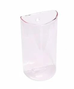 Hubsch Light Pink Glass Wall Vase