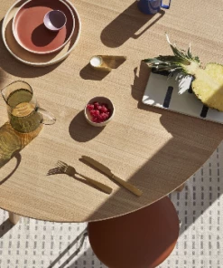 Hubsch Brown & Nickel Stool