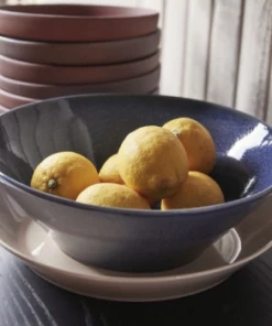 Hubsch Large Handmade Deep Blue Bowl