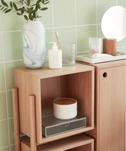 Hubsch Table Mirror, Wood, Nature, Round