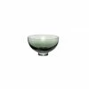 Hubsch Small Fluted Glass Bowl in Green