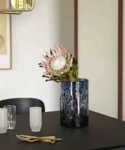 Hubsch Glass Vase Blue Bordeaux