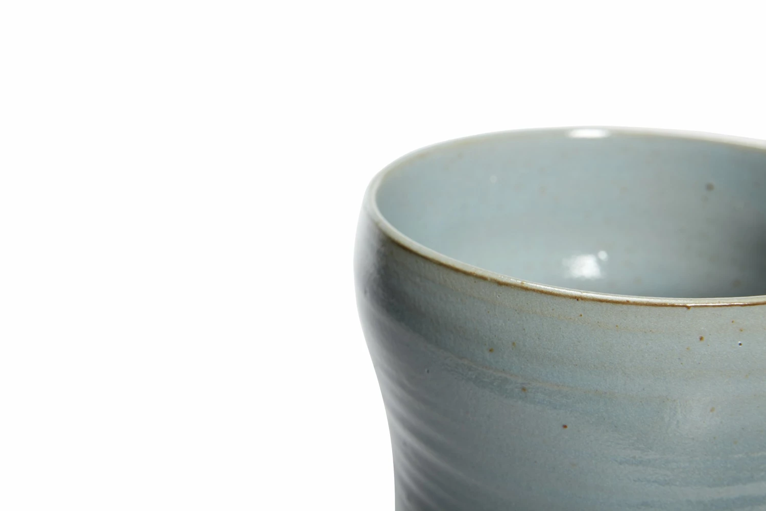 Hubsch Blue Ceramic Pot in Large