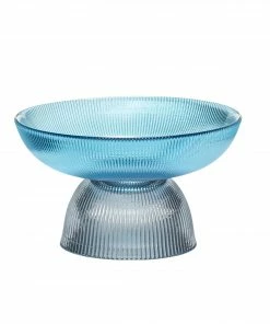 Hubsch Glass Bowl - Blue / Grey