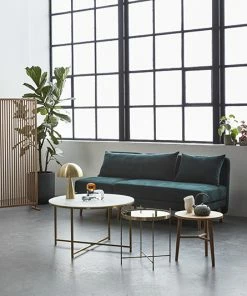 Hubsch Natural Oak Wood Center Anka Auxiliary Table ø50cm