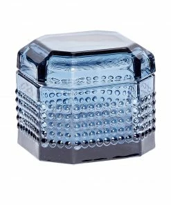 Hubsch Blue Storage jar with lid