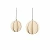 Hubsch Wooden 3D Bauble Ornament Set of 2