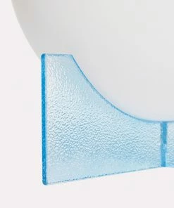 Hubsch Blue and White Glass Moon Table Lamp