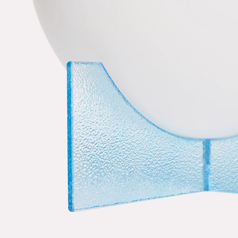 Hubsch Blue and White Glass Moon Table Lamp