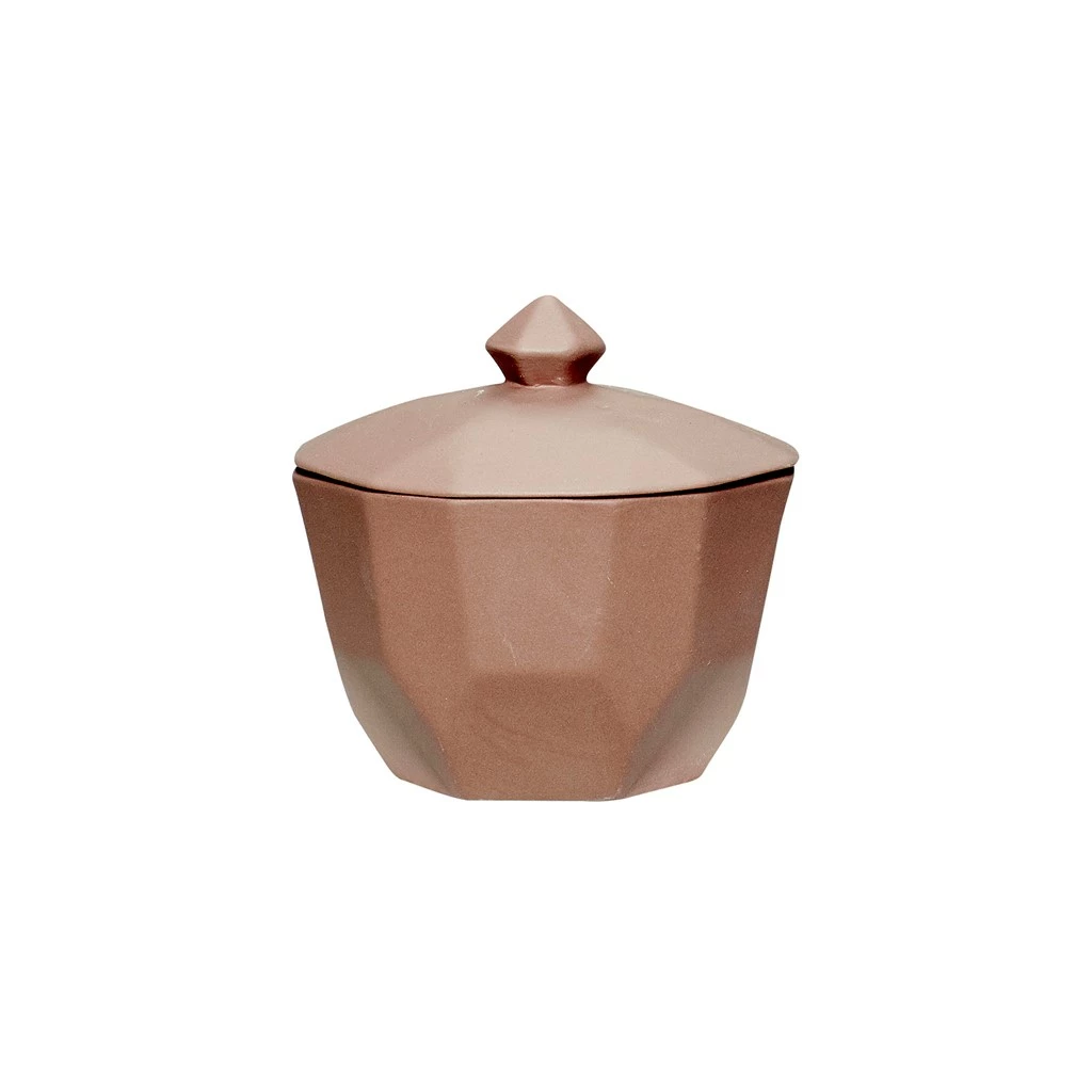 Hubsch Brown Ceramic Bowl With Lid